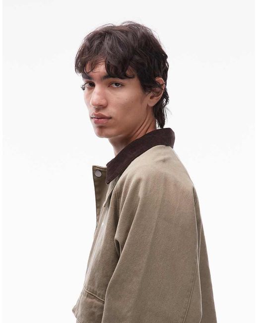 Obey Brown Caden Work Jacket for men