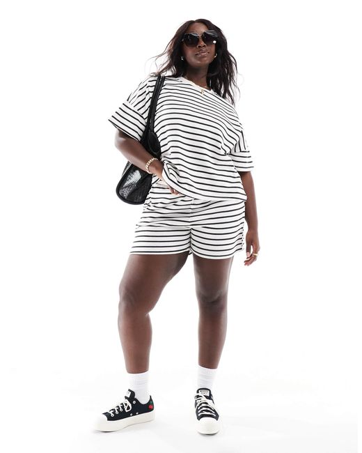 Pieces Plus Multicolor Pieces curve – sweat-shorts