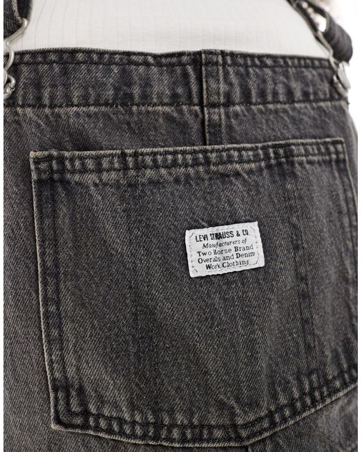 Salopette vintage oversize en jean - gris délavé Levi's en coloris Gray