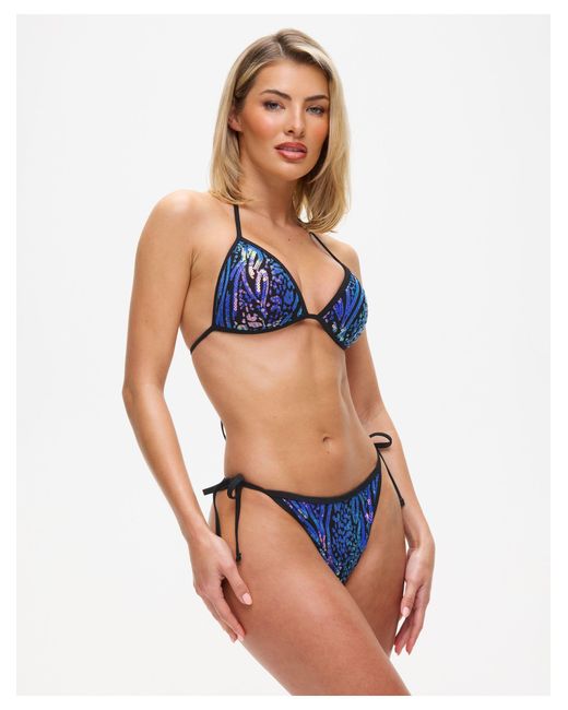 Ann Summers Blue Sultry Heat Sparkle Bikini Bottom