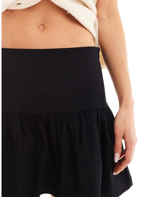 ASOS Black – bengaline-minirock