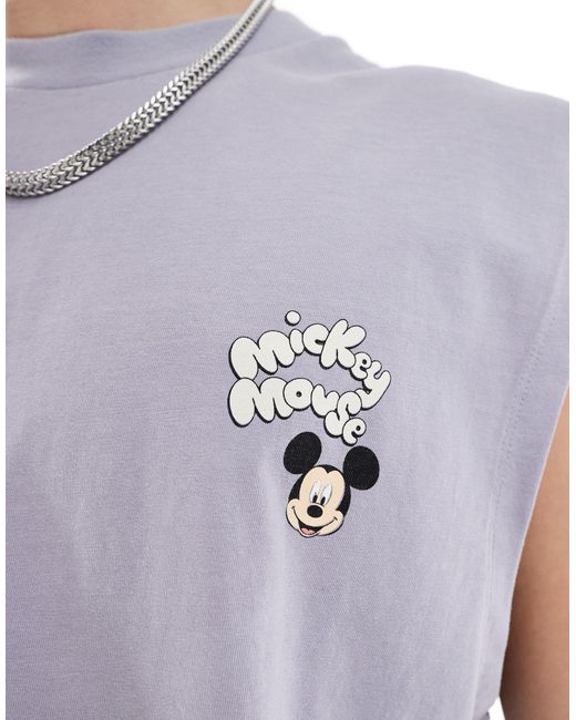 ASOS Purple Disney Unisex Co-ord Oversized Tank Vest With Mickey Mouse Print