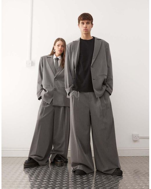 Collusion Black Unisex Wide Leg Trouser Co-ord