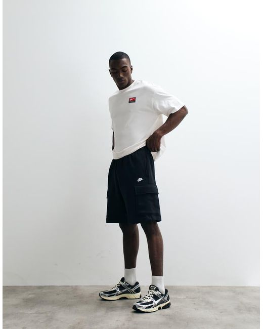Nike White Club Fleece Cargo Shorts for men
