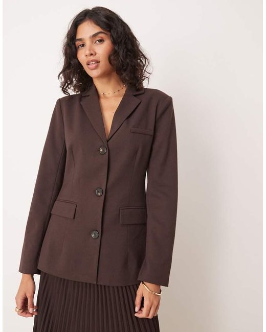 Pretty Lavish Brown Cinched Blazer Co-ord