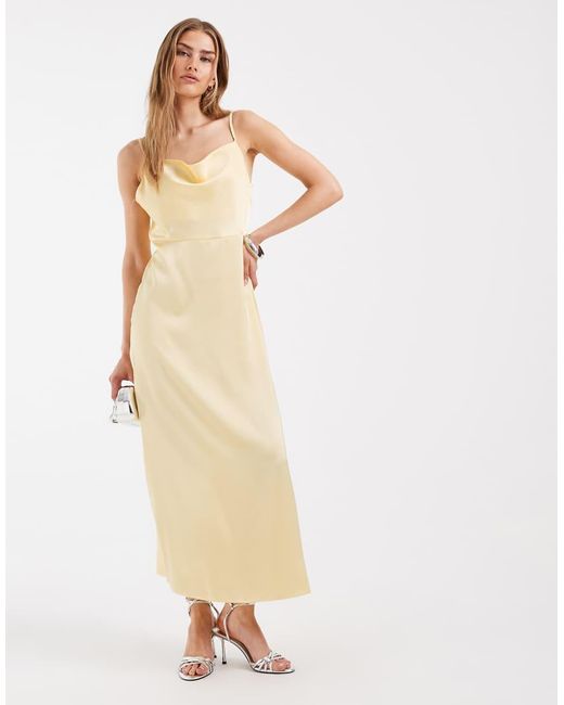 ONLY White Satin Maxi Dress