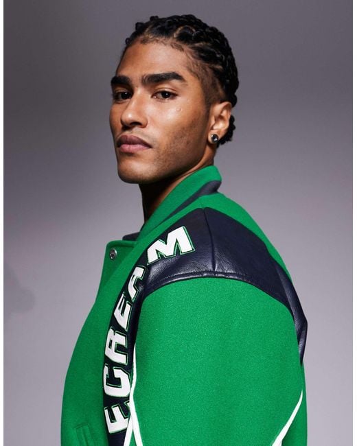 ICECREAM – college-bomberjacke in Green für Herren