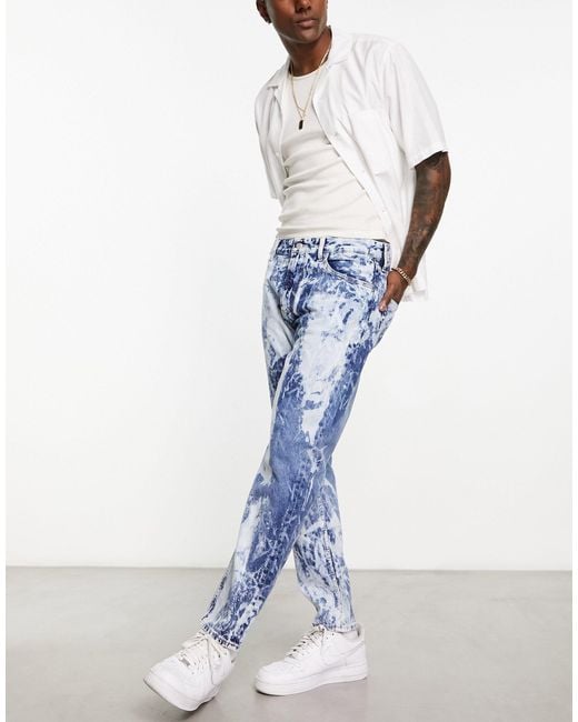 Calvin Klein Blue Dad Straight Leg Dyed Jeans for men