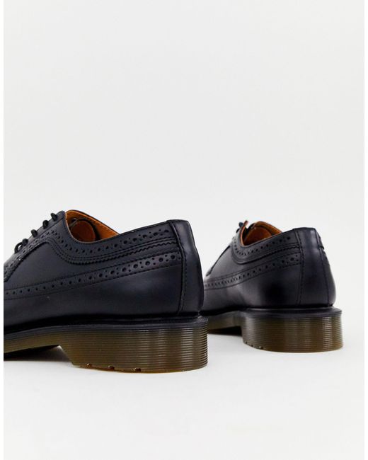 dr martens 3989 cherry leather stacked brogues