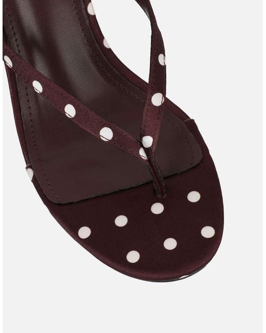SIMMI Brown Emeriee Toe Post Wedge Sandals