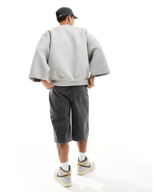 ASOS Gray Extreme Oversized Sweatshirt for men