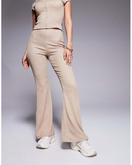 ASOS Kick Flare-Legging Met Textuur in het Gray