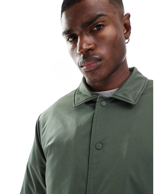 Giacca Bomber Kaki Scuro Imbottita di New Look in Green da Uomo