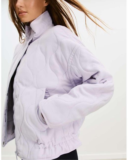 Stradivarius Purple Puffer Jacket