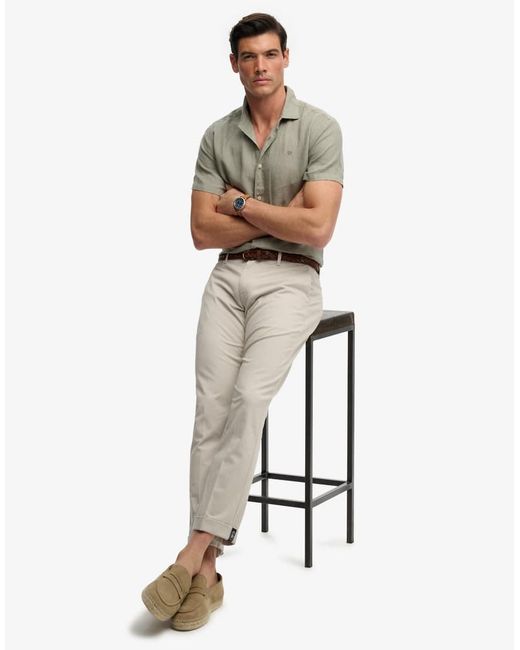 Superdry White Premium Regular Chinos for men
