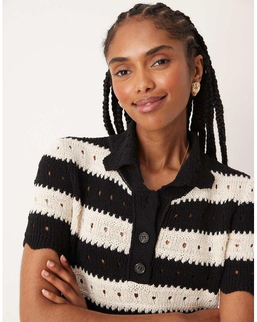 ASOS White Knitted Polo