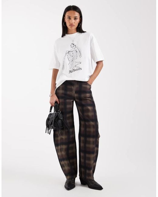 AllSaints White Etta Snakehead Back Graphic Tee