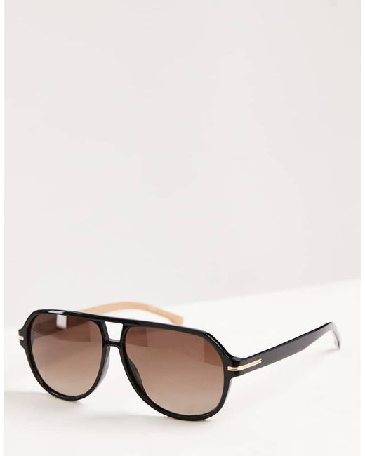 Boss Sunglasses Brown Boss Square Sunglasses for men
