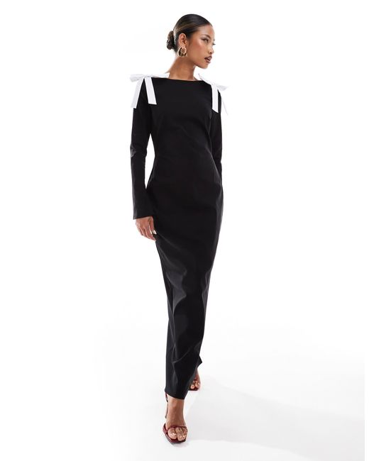DASKA Black – jersey-maxikleid