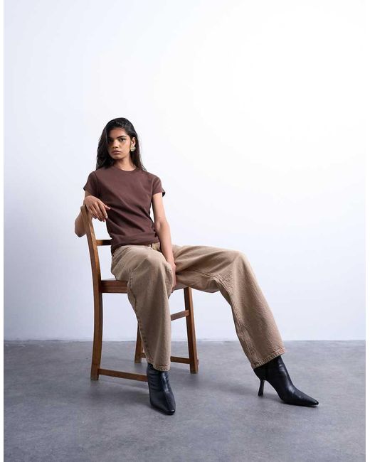 TOPSHOP Brown Everyday Tee