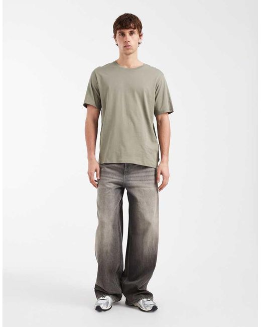 Jack & Jones Gray Regular Fit T-Shirt for men