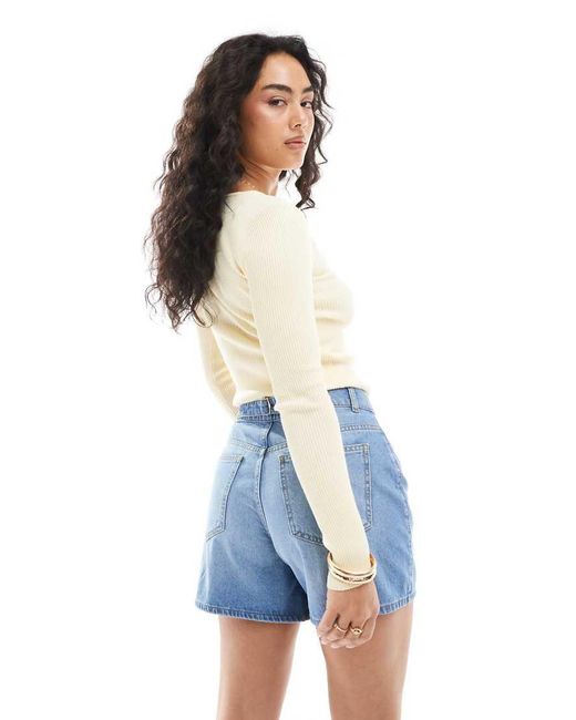 ASOS Dad Short Met Bandje in het Blue