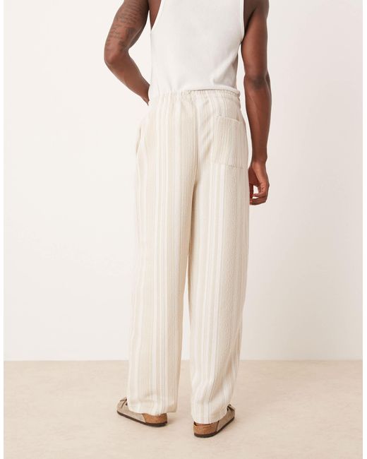 ASOS Natural Super baggy With Stripes for men