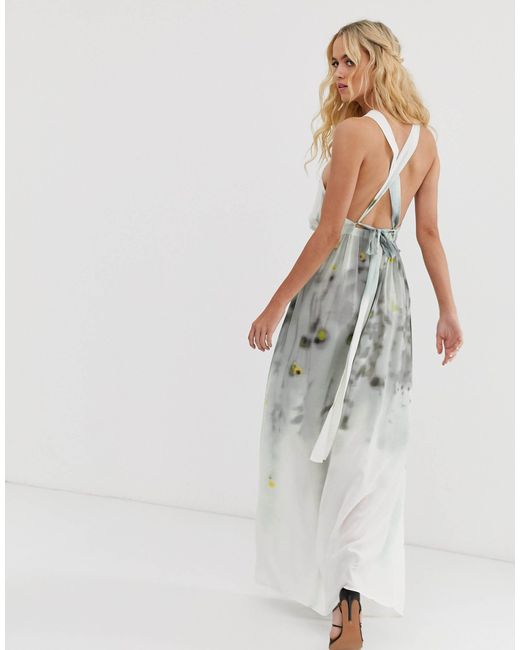 semi sheer maxi dress