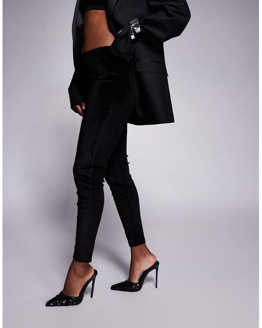 Leggings Negros De Pana Aterciopelada De ASOS de color Black
