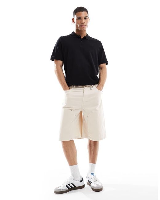 Jack & Jones Black Essentials Slim Fit Pique Logo Polo for men