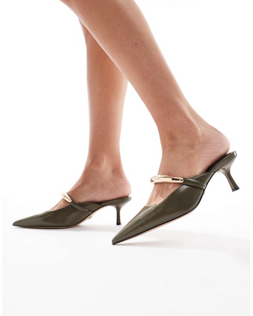 ALDO White Kalidda Pointed Toe Heeled Mule Sandal