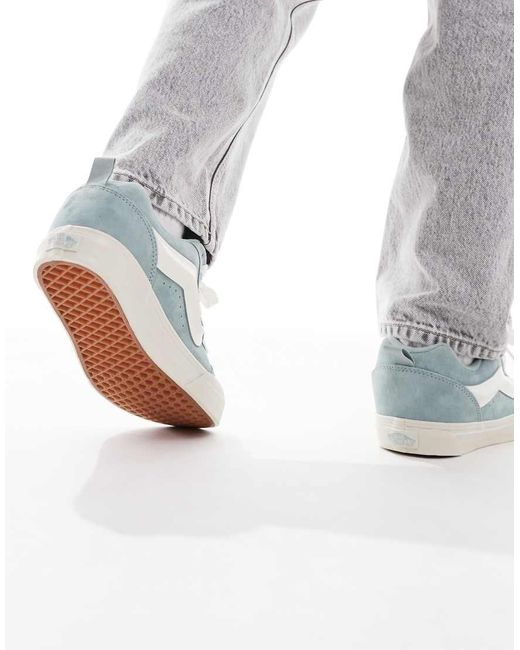 Zapatillas De Deporte Gris Puritano Knu Skool De -Azul Vans de color White