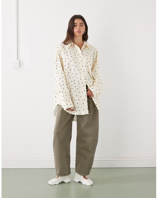 Monki Natural Oversized Shirt