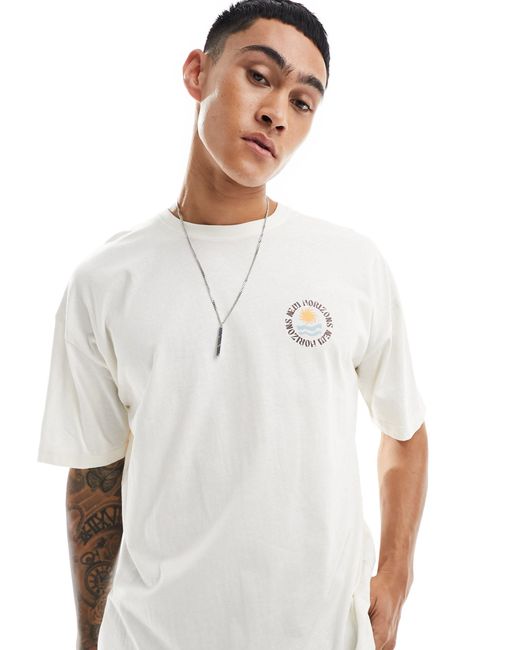 New Look White Malibu Fnb T-shirt for men