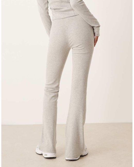Gina Tricot Natural Co-ord Soft High Waist Flare Trousers
