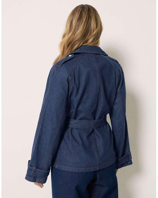 Long Tall Sally Blue Denim Trench Coat