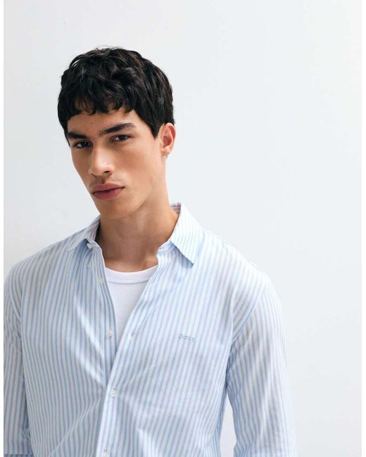 Boss Blue My Soft Slim Fit Shirt for men
