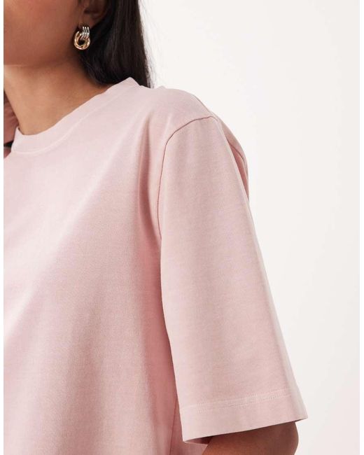 ARKET Pink Pure Cotton Heavyweight Boxy Fit T-shirt