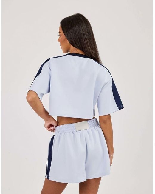 CERNUCCI White Cropped Short Sleeve Football Top