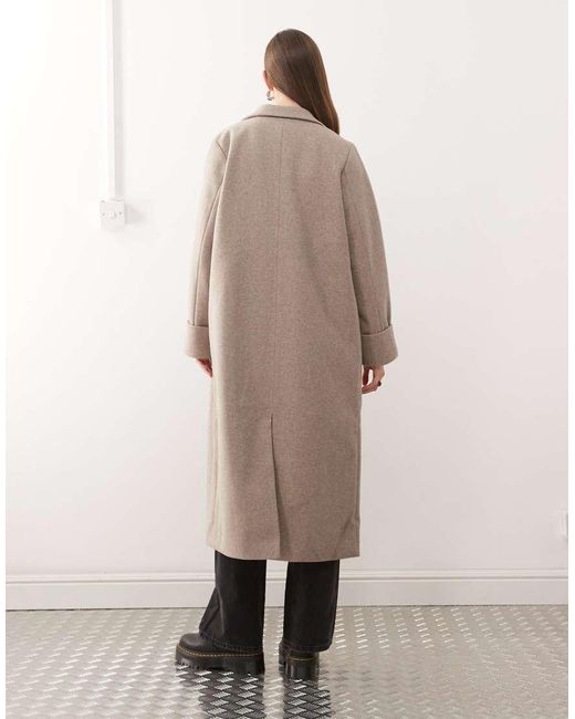 Noisy May Natural Wool Look Maxi Overcoat
