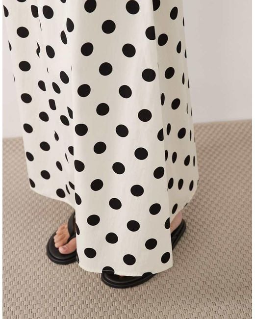 ASOS White Shirred Drop Waist Maxi Skirt