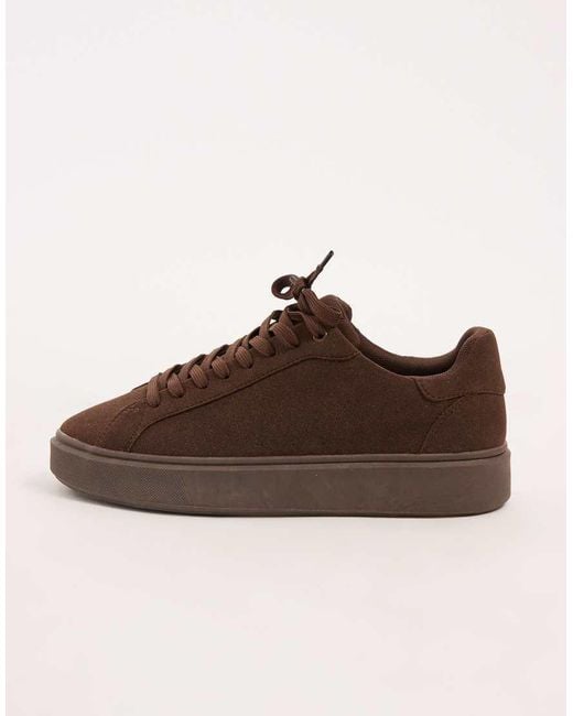 ASOS Brown Lace Up Sneakers for men