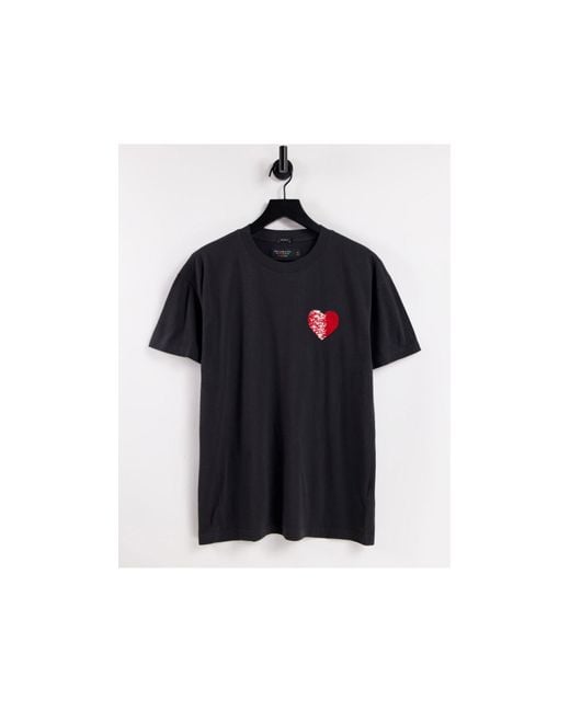 Abercrombie & Fitch Black Pride Capsule Sequin Heart T-shirt for men