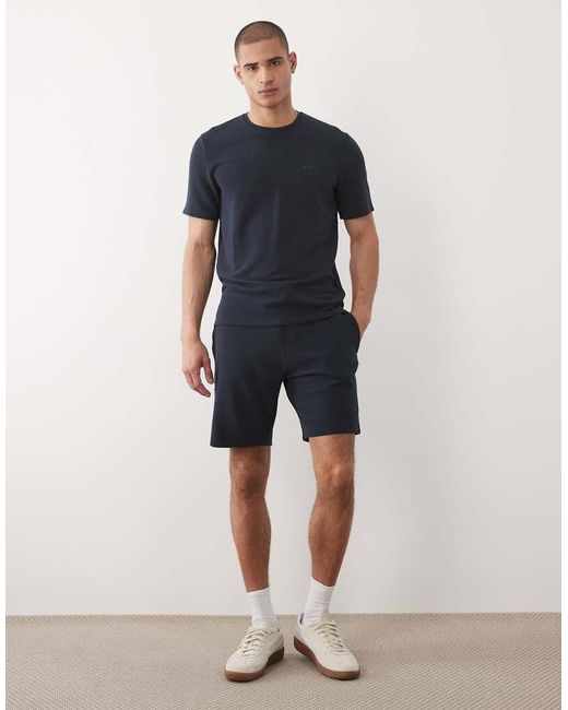 Boss Blue Rib Co-ord Lounge T-shirt for men
