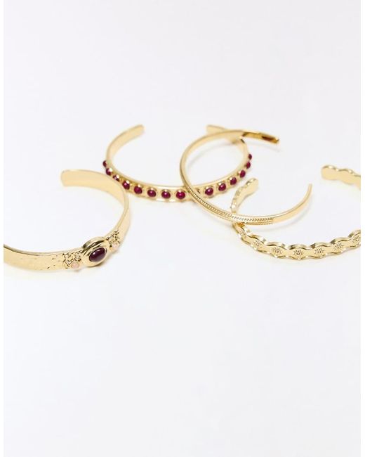 Bershka Set Van 4 Armbanden in het White