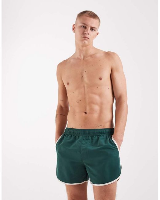 ASOS Green Swim Shorts for men