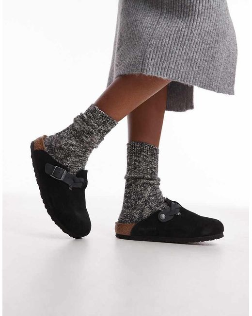 Birkenstock Black Braided Boston