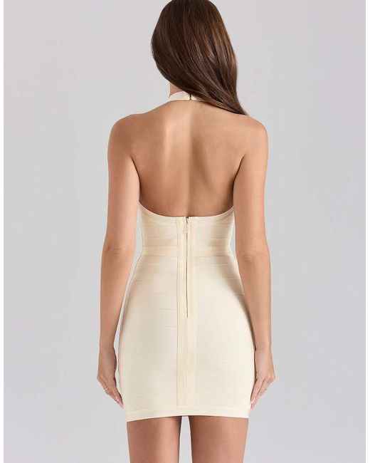 House Of Cb Natural The Supermodel Mini Bandage Dress