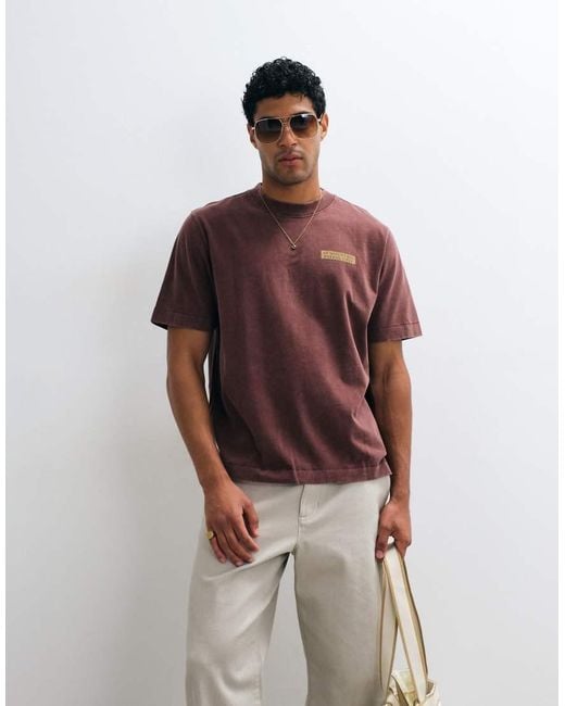Abercrombie & Fitch Red Mountain Back Graphic Heavyweight T-shirt for men