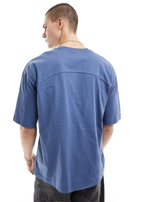Bershka Blue Oversized T-shirt for men